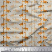 Soimoi pamučna poplin tkanina žirafa djeca za ispis tkanine pored dvorišta široko