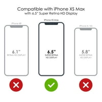 Razlikovanje Clear Shootofofofofofofoff Hybrid futrola za iPhone XS MA - TPU branik, akrilni leđa, zaštitni