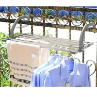 Sklopivi radijator balkon u odjeći na vratima Airer regali za sušenje do visećih šipki