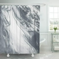 Akvarel crno-bijeli mramorni apstraktni ručno slikanje na platnu savremeni protok kupatilo za zavjese