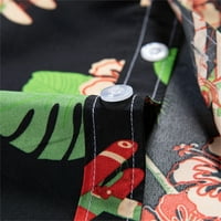 Puuawkoer ovratnik casual proljeće ispisane bluze odbačavaju muške majice s kratkim rukavima, majice