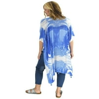 Le moma Ženski dizajn plavih valova Kimono Shawl košulja na plaži na plaži