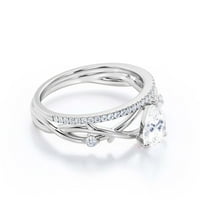BOHO & HIPPIE 1. KARAT KAREL CUT Diamond Moissite Jedinstveni zaručnički prsten, vjenčani prsten, inspiriran