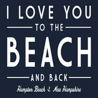 FL OZ Keramička krigla, plaža Hampton, New Hampshire, volim vas do plaže i nazad, jednostavno, jednostavno,