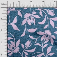 Onuone viskoza šifon srednje plave tkanine cvjetna magnolija sa teksturomnom tkaninom za šivanje tiskane