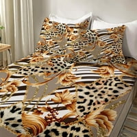 Luksuzni opremljeni list Zlatni posteljina set Početna prekrivač 3D posteljina u krevetu za odrasle, Twinxl