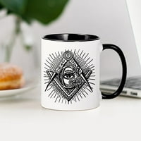Cafepress - masonski šalica za kafu za oči - OZ keramička šolja - Novelty kafe čaj čaja