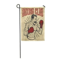 Boxing Club Vintage Stil Boxer on Grunge pozadinski dizajn Element Vrtna zastava Dekorativna zastava