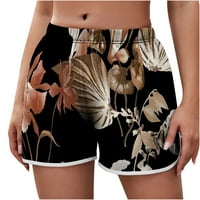 Ženski cvjetni print plivajući plažni kratke hlače Klasične fit za crtanje ljetne plažne kratke hlače