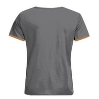 Muške majice kratki rukav tiskani ljetni okrugli vrat na vrhu ležerne duksere siva 4xl