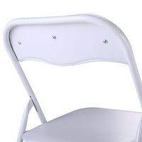 Bijela crna plastična sklopiva stolica za vjenčane komercijalne događaje Spuštajuće stolice sa podstavljenim