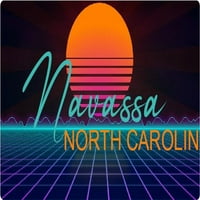Navassa North Carolina Vinil Decal Stiker Retro Neon Dizajn