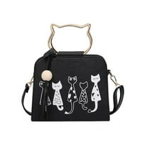 Torba Nova Trend dame mačka torbica na ramenu dijagonalno ženski paket bk, crni
