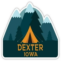 Dexter Iowa Suvenir Vinil naljepnica za naljepnicu Kamp TENT dizajn