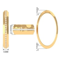 CT okrugli rez prirodni dijamantski prsten za žene, dijamantski teksturirani prsten - aprilski ring, sterling srebro, SAD 12.50