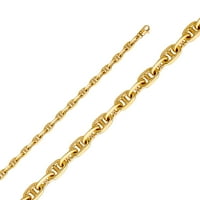 Jewels 14k žuto zlato ručno izrađeno ogrlica lanca sidro s kopčom za kandžu od jastoga