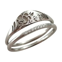 Vjenčani pojas u titanijumskim prstenom za vjenčani prsten za angažman prsten srebro