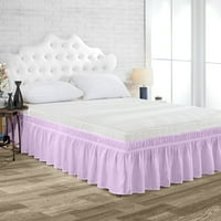 Omotajte oko kreveta lila cal king size skrojena pad, mekani dvostruki četkani premium kvalitetni suknji