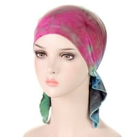 Žene Casual Tie Dye Head Cap Headwear Hijab Turban Cap Headwrap Turban Cap Dnevni list Travel Cap