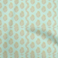 Onuone svilena tabby akvamarina tkanina azijska tradicionalna paisley šivaća tkanina od dvorišta tiskana