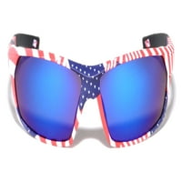 Muškarci SAD Patriotic Sport Wrap oko sunčanih naočala Biker Sport Ogledalo UV zaštita