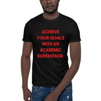 Crveno Postignite svoje ciljeve sa akademskim supervizorskom pamučnom majicom kratkim rukavima po nedefiniranim
