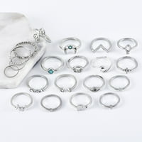 Vintage zglobni prstenovi Set Spackanje prstena za prste midi prstenovi za žene boemian šuplje izrezbarene