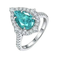 Frehsky prstenovi puni dijamantski kruški oblik prstena za rođendan prijedlog za rođendan poklon za