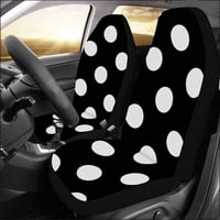 Set auto-sedišta Velika polka Dot Universal Auto Front Seats Zaštitni za auto, suv limuzina, kamion