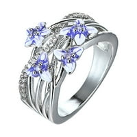 Prodajni klirens ženske prstena modna dama cirkonija prsten kreativni dijamantski pribor za angažman