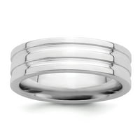 Bijeli sterling srebrni prsten za vjenčano venčano polirano maštovito veličine 12.5