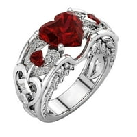 Nakit za žene Rings Oblik srca Dijamantni cirkon Modni trend Cijeni dijamantni zircon prsten Dame Nakit