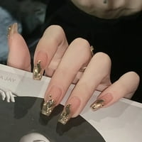 Shining Zlatni umjetni nokti šarmantan ugodno za nošenje noktiju za plemene nokte na modelima kućnog