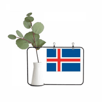 Island Nacionalna zastava Europa Metal Metal Frame Crac Cracri Decor