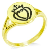 Kruna od nehrđajućeg čelika minimalistički ovalni top polirani prsten izjave