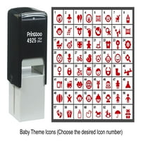 Printtoo Personalizirane tematske ikone za bebe gumenog žiga samo tinte