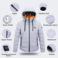 Beiwei Grijana odjeća za muškarce sa električnim banci električni kaput za grijanje zime vanjske mekane