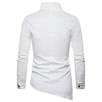 Muška majica s dugim rukavima modni casual visoki vrat zimski rukav nepravilni dugi rukav dnevno bijela