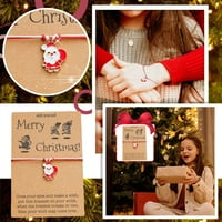 Tkanje podesivo WA Santa konop personalizirana narukvica Božićni nakit narukvice za ručne konope