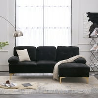 Kauč ​​sa kaučem kaučem na kauču l u obliku kauča sa kaučem sa ležaljkama i sa zlatnim nogama, sekkilatni