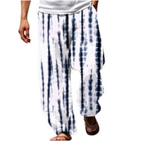 Ljetne pantalone od muških prondikata od elastične struke RLAXED FIT Grafički print casual vanjske hlače