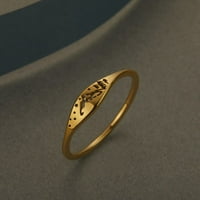 Šumski drveni prsten od nehrđajućeg čelika Šumski nakit za rođendan Godišnjica za žene