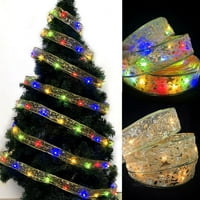 6. FT božićna ručno rađena vrpca sa LED svjetlima, baterom, uključenim božićnim stablom ukrasom
