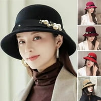 Kunyu Top Hat Držite toplo sunce Exquisite Vintage Wone Cloche Hat