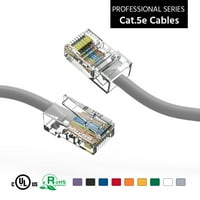 1FT CAT5E UTP Ethernet mrežnog mreže bez pokretanog kabla sive, pakovanje