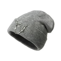 Zlekejiko Držite neutralan odraslih pleteni topli šešir Zimska ukrasite vunene šešire na otvorenom bejzbol