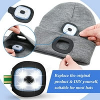 Punjiva svjetlost za LED pletenu beanie šešir, jak medij i slab svjetlosni režim LED lagana lagana lampica