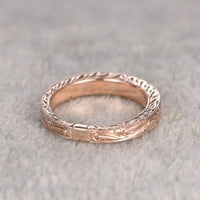 Infinity Eternity Wedding Ring Antique Art Deco dizajn Godišnji prsten za mladenke u srebrnoj i 18K