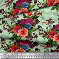 Soimoi pamučna kambrička tkanina geometrijska, lišće i peony cvjetni tiskani tkaninski dvorište širom