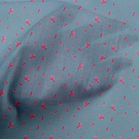 Onuone pamuk poplin tkanina plava i breskva cvjetna cvjetna tkanina otisci sa dvorištem širom